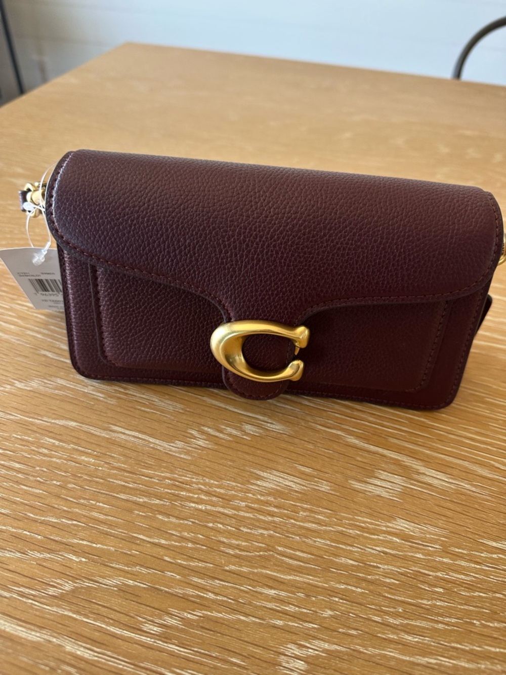 Coach Tabby Leather Shoulder Bag in Merlot with Gold Hardware - Picture 3 of 7